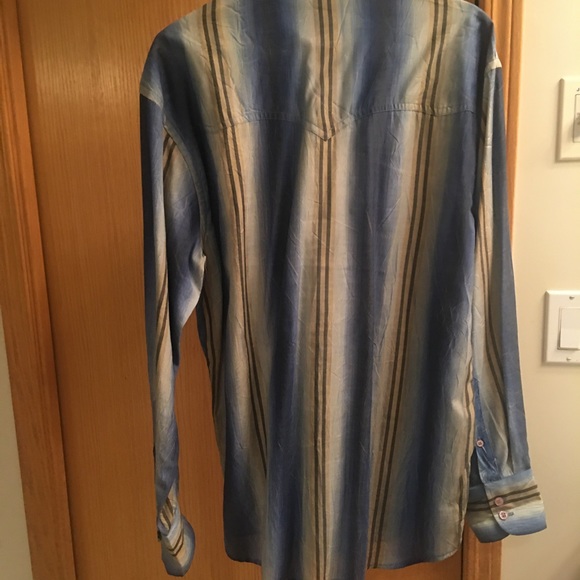 ECCOLO LINE Long Sleeve Shirt. Wrinkle Design, Medium - Picture 2 of 13